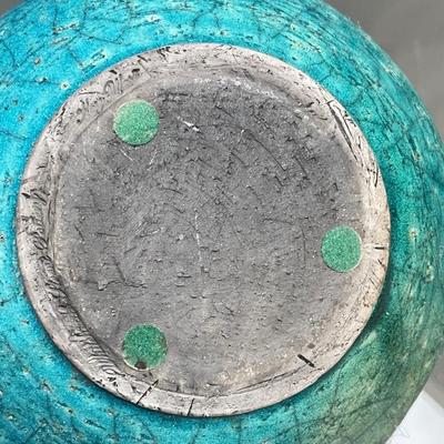 Turquoise Blue Color Crackle type  Vase from KEY WEST