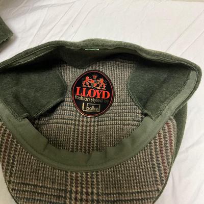 FC2146 Vintage Wool Brooks Brothers Toggle Horn Plaid Coat with Loden Cap