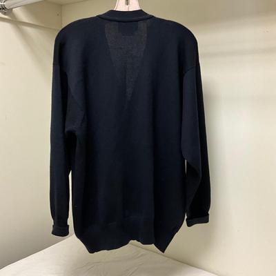 FC2149 Mens Vintage Navy Blue BURBERRY Cardigan
