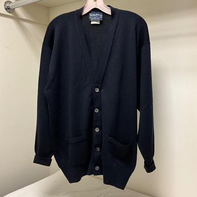 FC2149 Mens Vintage Navy Blue BURBERRY Cardigan