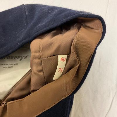 FC2155 Man's Vintage Navy Blue BURBERRY Wool Cab Made In England