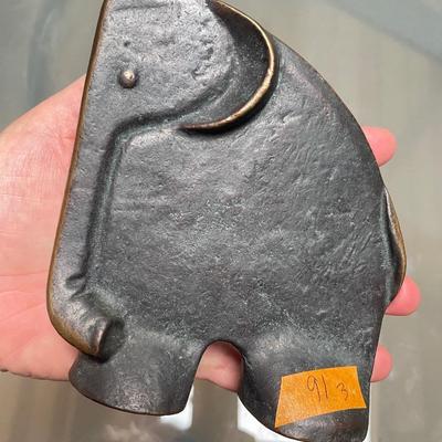 Metal Elephant, Cat Card Tray Holder & Metal Elephant & Small Elephant