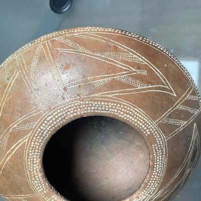 Round Vase /Redware Pottery Piece