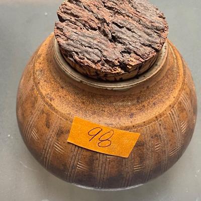 Pottery Vessel w/Cork
