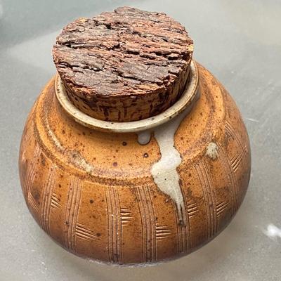 Pottery Vessel w/Cork