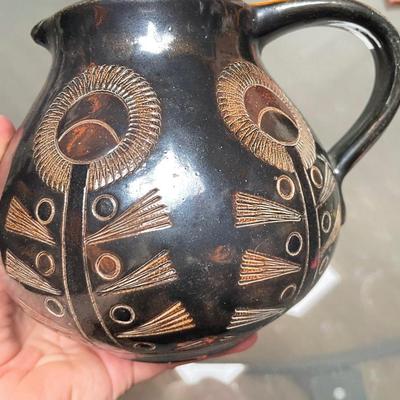 Sunflower Designs Pottery Pitcher marked â€œ892Câ€