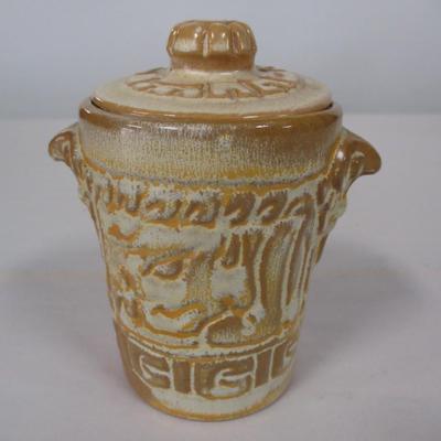 Frankoma Pottery Container With Lid