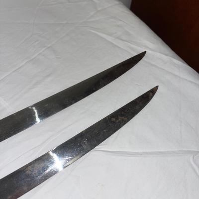 S2166 Pair of Curved Sabre Blades w/Throat