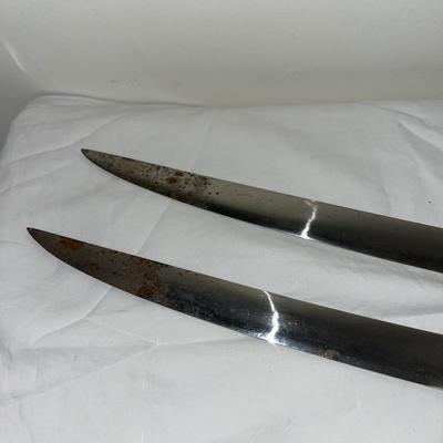 S2166 Pair of Curved Sabre Blades w/Throat
