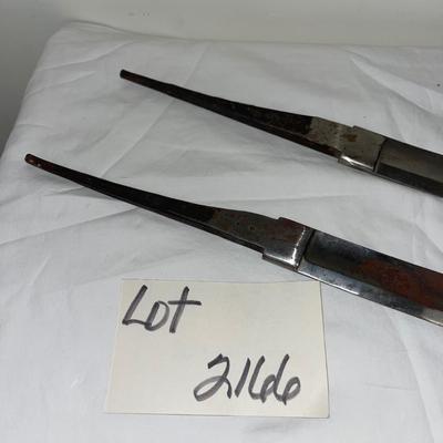 S2166 Pair of Curved Sabre Blades w/Throat