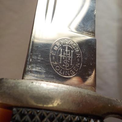 WW2 German K98 Dress Bayonet w/ scabbard and frog. est. $150 to $400.