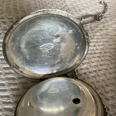 UB2220 Vintage American Watch Co. Coin Silver Pocket Watch w/Key