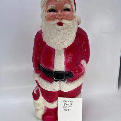 Vintage 13" Blow Mold Christmas Santa 1950's/60's Union Products Inc no Light