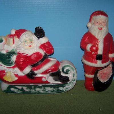 LOT 32  GREAT VINTAGE CHRISTMAS SMALL BLOW MOLDS
