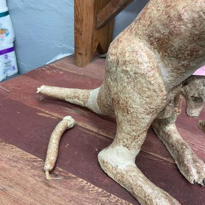 Folk Art Kangaroo IN UNDER REPAIR Condtion