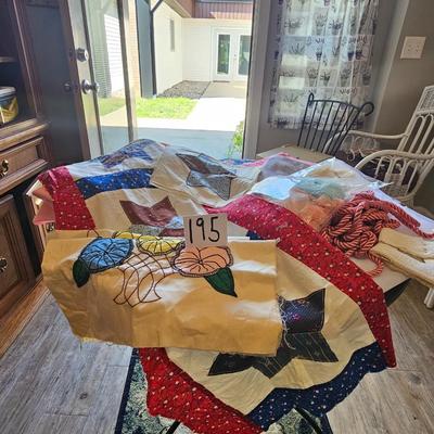 Misc. fabric, lace, other handmade pieces