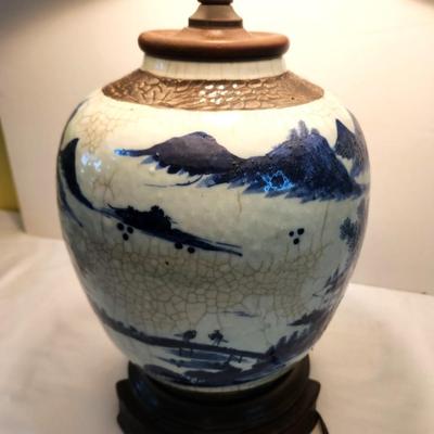 Lot #45  Antique Chinese Vase - Now a LAMP!