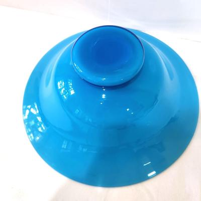 Lot #47  Early 20th Century Blue Opaline Handblown Center Bowl