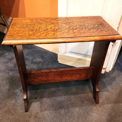Lot #50  Solid Oak Vintage Side Table