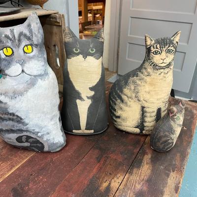 Cat Doorstops Lot of 4