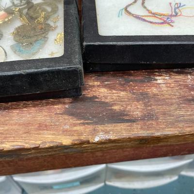 Jewelry and Bead Display Some Turquoise and Silver