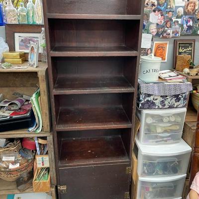 Vintage Bookshelf with Cabinet