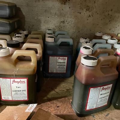Shelf 5 Inventory Angelus Leather Dye 100 Pint Bottles