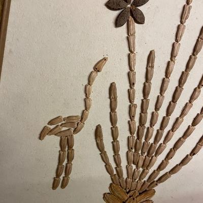 Folk Art Seed Art Framed