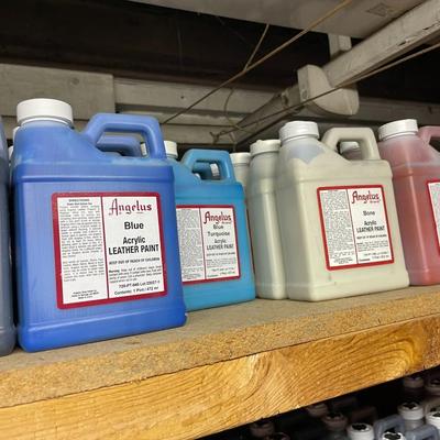 Shelf 6 Inventory Angelus Acrylic Leather Paint 96 Pint Bottles