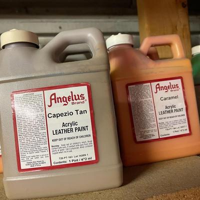 Shelf 6 Inventory Angelus Acrylic Leather Paint 96 Pint Bottles