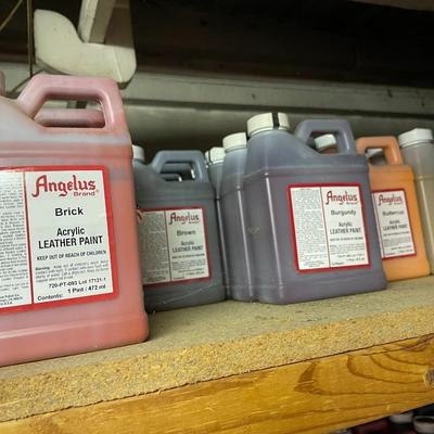 Shelf 6 Inventory Angelus Acrylic Leather Paint 96 Pint Bottles