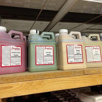 Shelf 6 Inventory Angelus Acrylic Leather Paint 96 Pint Bottles