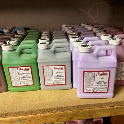 Shelf 8 Inventory Angelus Acrylic Leather Paint 112 Pint Bottles