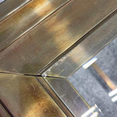 17- Brass/glass metal sofa table