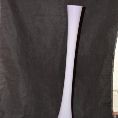 Mid Century Modern Art Glass Lavender Vase, Spain 24.5"