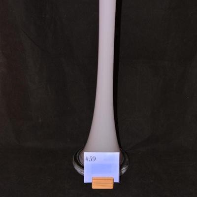 Mid Century Modern Art Glass Lavender Vase, Spain 24.5"