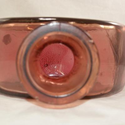 Purple/Rose Mid Century Modern Heavy Glass Vase, Spain