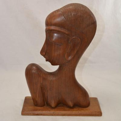 Lovely Hand-Carved Female Bust, Africa
