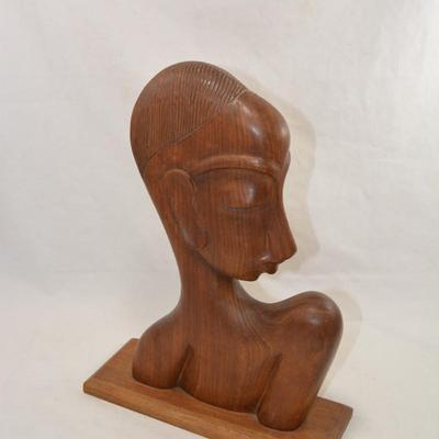 Lovely Hand-Carved Female Bust, Africa