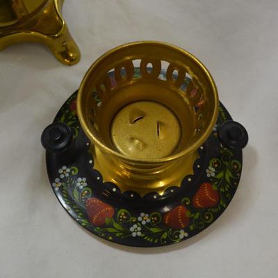 Hand Painted Electric Russian Samovar 15"x11"