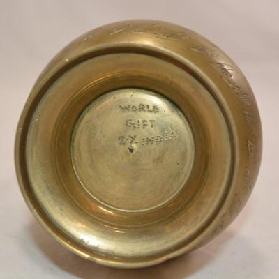 2 Brass Pitchers & Brass Bud Vase, India