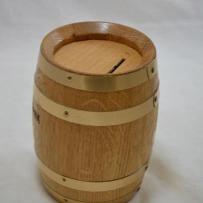 Vintage "Massanutten Bank & Trust, N.A." Barrel Coin Bank