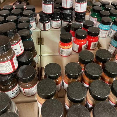Shelf 16 Inventory Angelus Acrylic Leather Paint Approximately 1,200 One Ounce Bottles