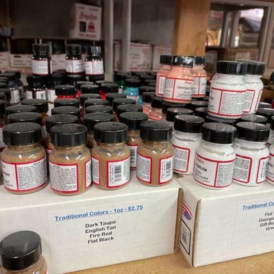 Shelf 16 Inventory Angelus Acrylic Leather Paint Approximately 1,200 One Ounce Bottles