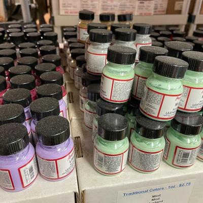 Shelf 17 Inventory Angelus Acrylic Leather Paint Approximately 1,200 One Ounce Jars