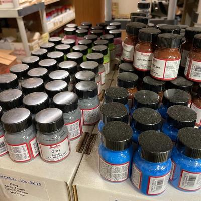Shelf 17 Inventory Angelus Acrylic Leather Paint Approximately 1,200 One Ounce Jars