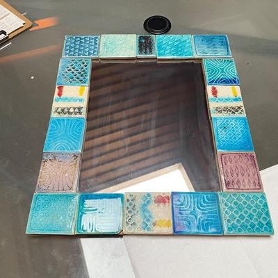 Mirror with Ceramic Art Tiles