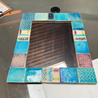 Mirror with Ceramic Art Tiles