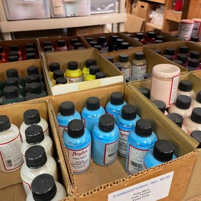 Shelf 20 Inventory Angelus Acrylic Leather Paint Approximately 400 Four Ounce Bottles