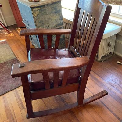 Mission Oak Arts & Crafts Antique Rocker